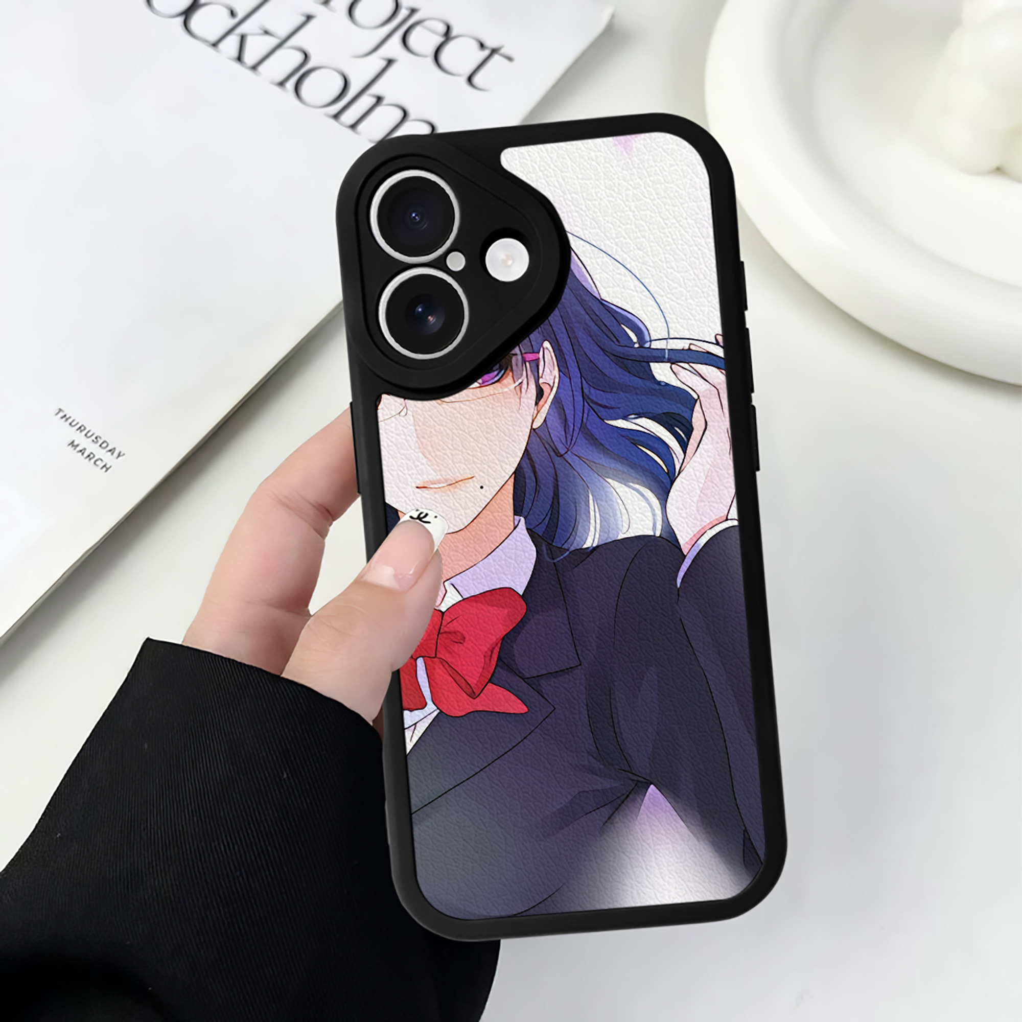 （画像用） ハイキュー!! Haikyu!! 【iPhone 16シリーズ対応】シリコンスマホケース（レザー調） 材質：シリコン